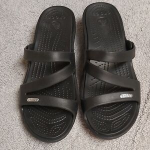 CROCS Black Patricia Wedge SIZE 10 - PAYMENT BY PAYPAL ONLY